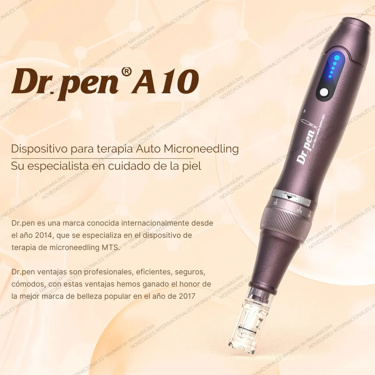 Dr. Pen A10 Pluma Facial Inalámbrica Premium + 30 Cartuchos + Kit 8 Viales