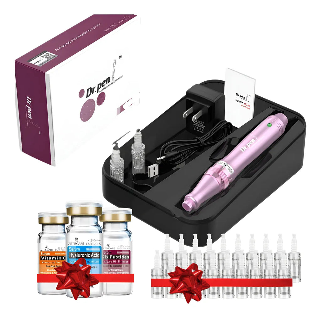 Dr. Pen M7-W Inalámbrica Pluma Facial + 20 Cartuchos + Kit 3 Viales